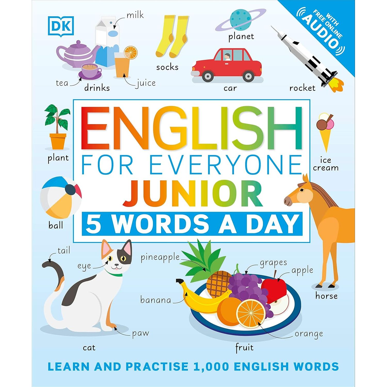 5 Words a Day series 5 Books Collection Set By DK (French for Everyone Junior, Italian for Everyone Junior)