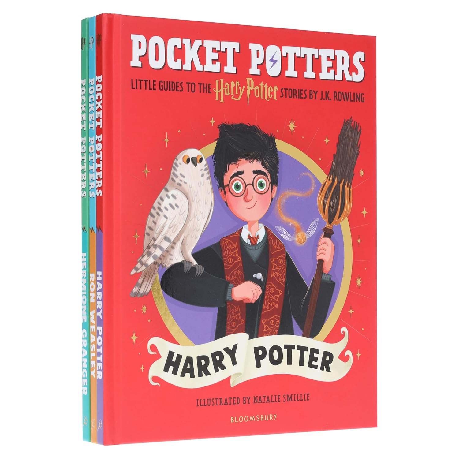 Harry Potter: Pocket Potters by J.K. Rowling Illustrated 3 Books Collection Set (Harry Potter, Ron Weasley & Hermione Granger)