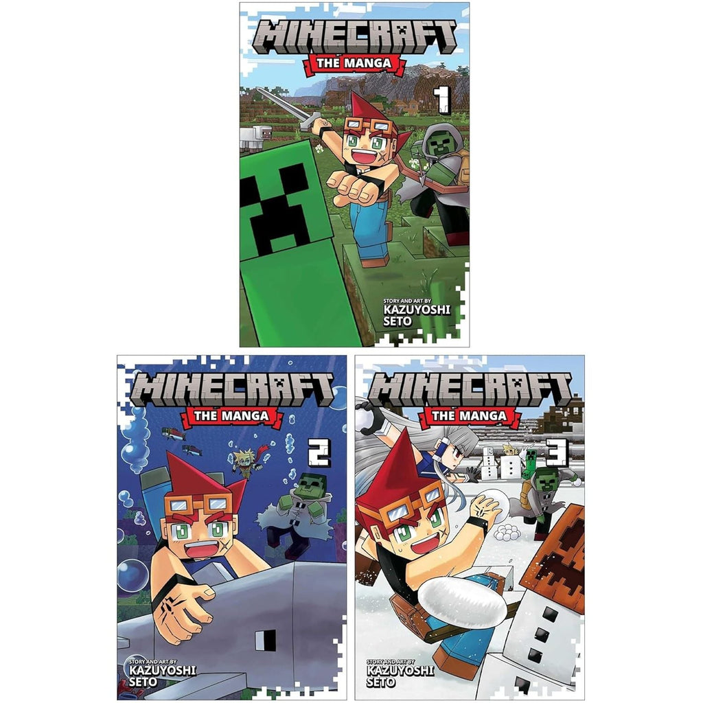 Minecraft: The Manga Volume 1-3 by Kazuyoshi Seto 3 Books Collection Set