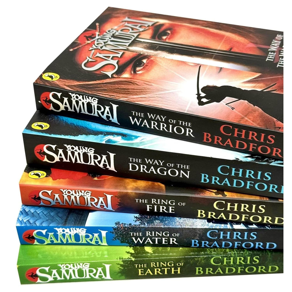 Young Samurai Series 5 Books Collection Set By Chris Bradford (The Ring of Earth, The Ring of Water, The Ring of Fire, The Way of the Dragon & The Way of the Warrior)
