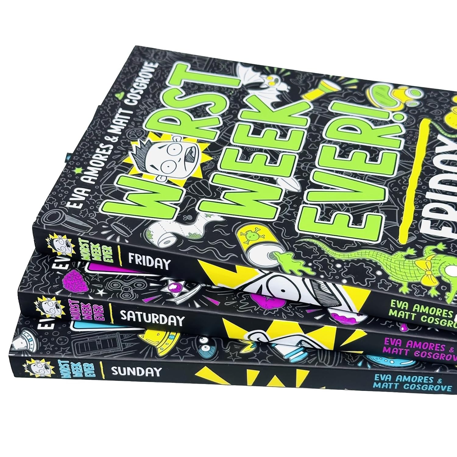 Worst Week Ever! Series 3 Books Collection Set By Eva Amores & Matt Cosgrove (Sunday, Saturday and Friday)