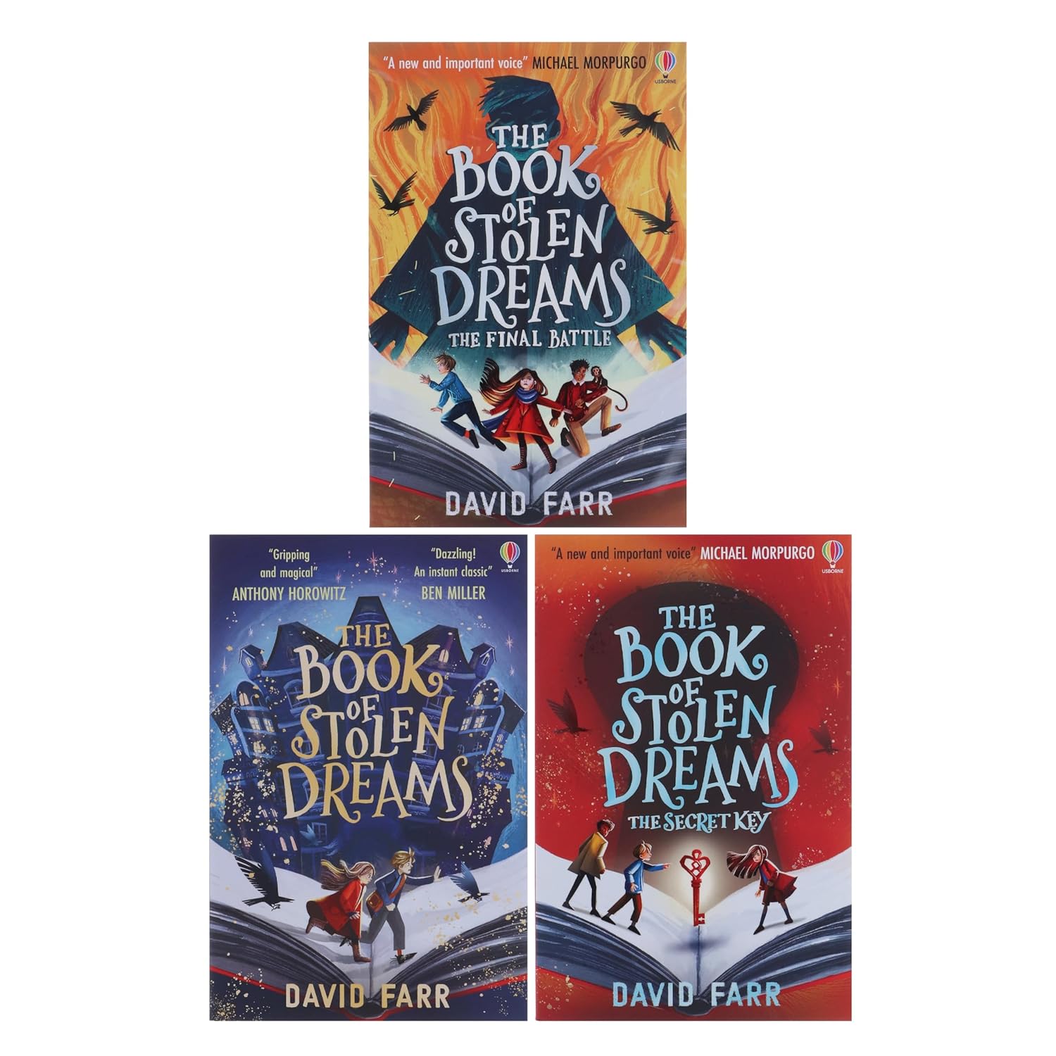 The Stolen Dreams Adventures 3 Books Collection Set by David Farr (The Book of Stolen Dreams, The Secret Key & The Final Battle)