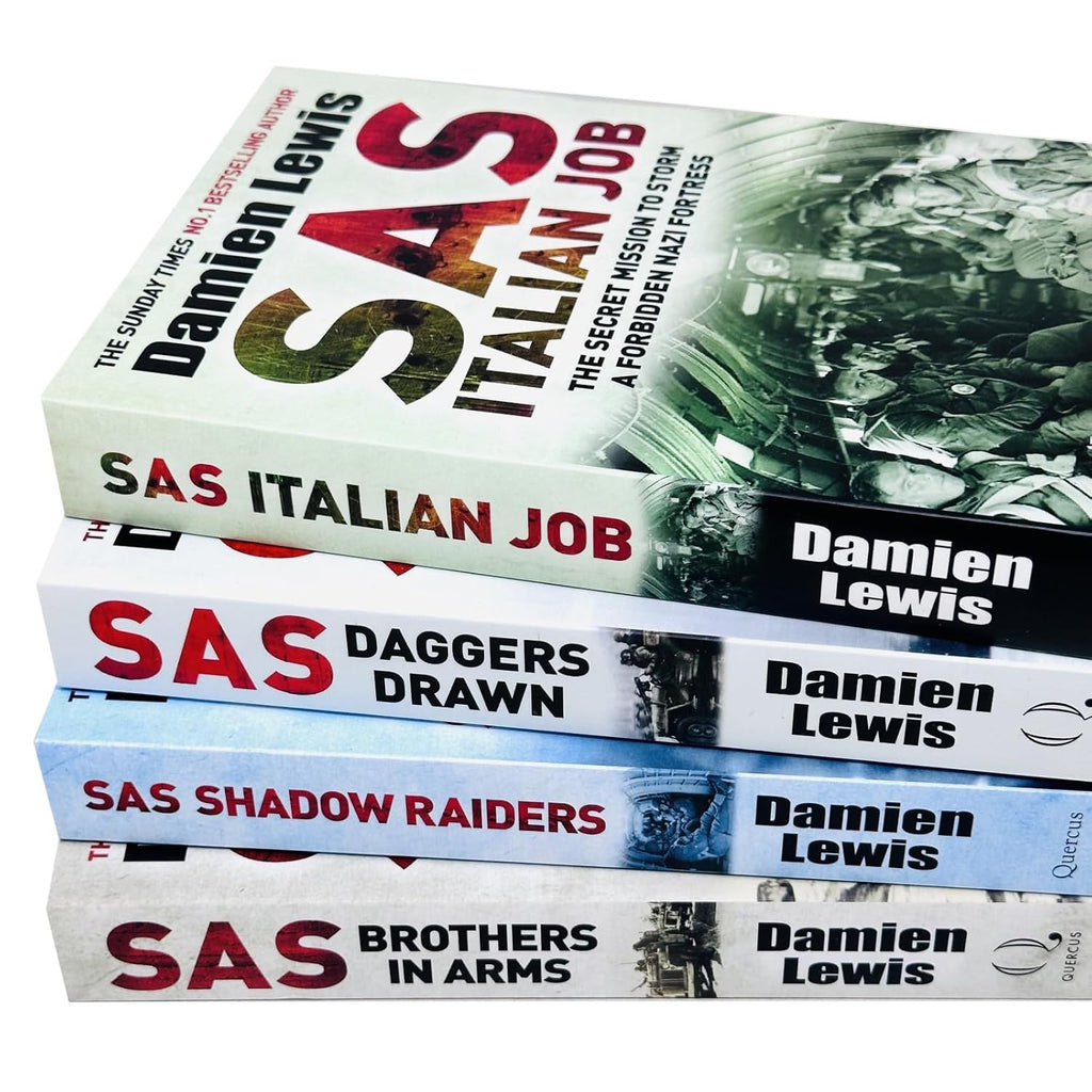 Damien Lewis Collection 4 Books Set (SAS Brothers in Arms, SAS Shadow Raiders, SAS Daggers Drawn In For the Kill and SAS Italian Job)