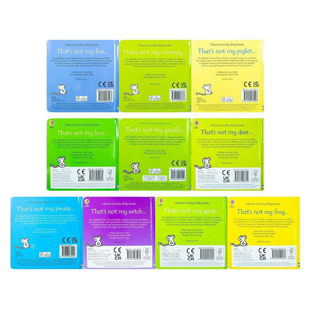 Usborne Touchy Feely That's Not My 10 Books Collection Series (3 & 4) by Fiona Watt (Fox, Witch, Goat, Deer)