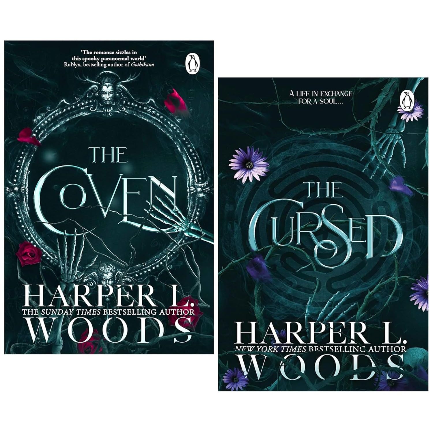 Coven of Bones Series by Harper L. Woods 2 Books Collection Set (The Coven & The Cursed)
