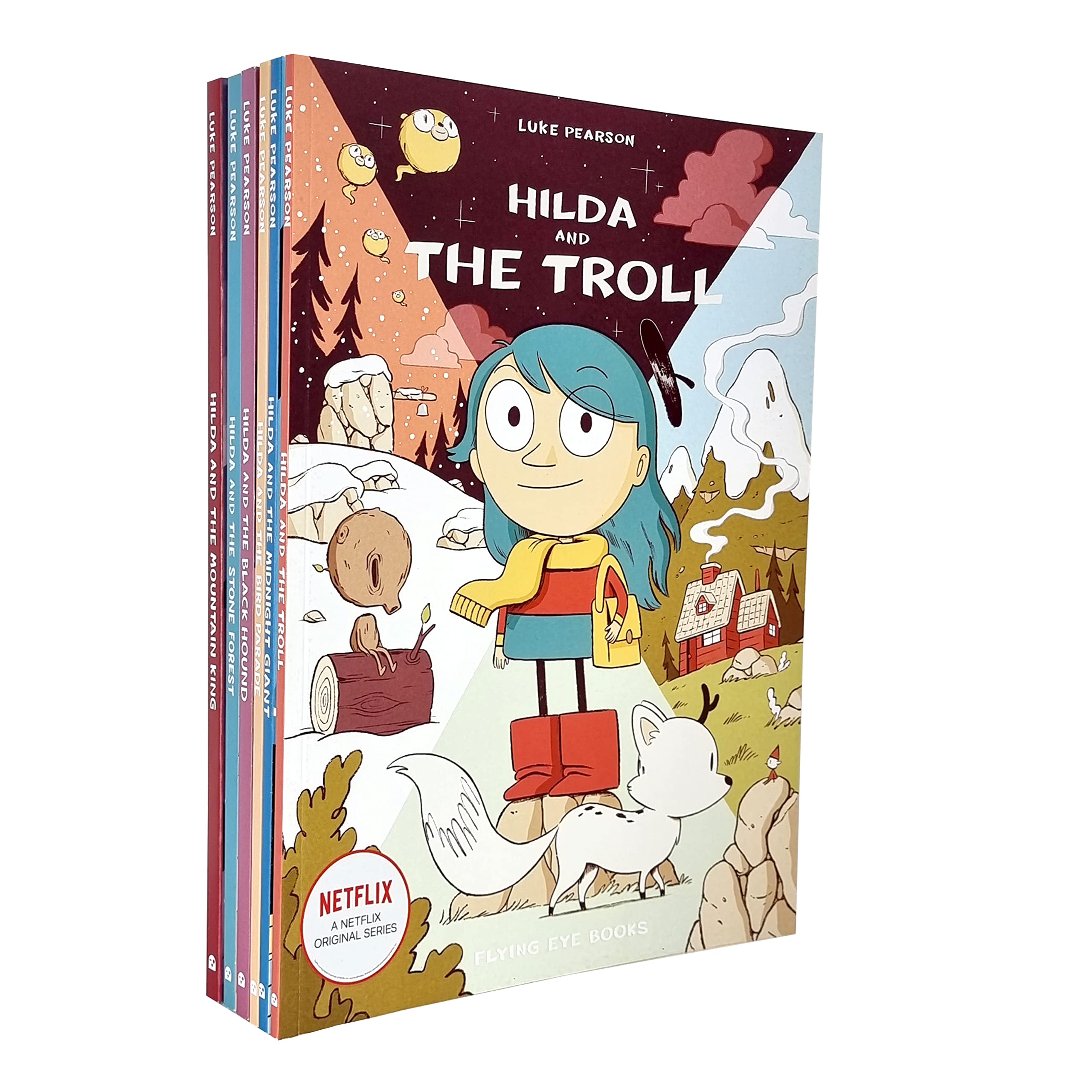 Hildafolk Comics Collection 6 Books Set By Luke Pearson (Hilda and the Stone Forest, Hilda and the Black Hound, Hilda and the Bird Parade and More)