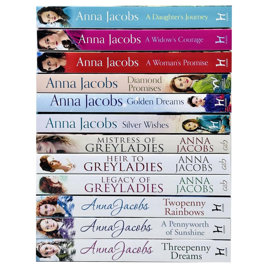 Anna Jacobs 12 Books Collection Set (A Daughter's Journey, A Widow's Courage, A Woman's Promise)
