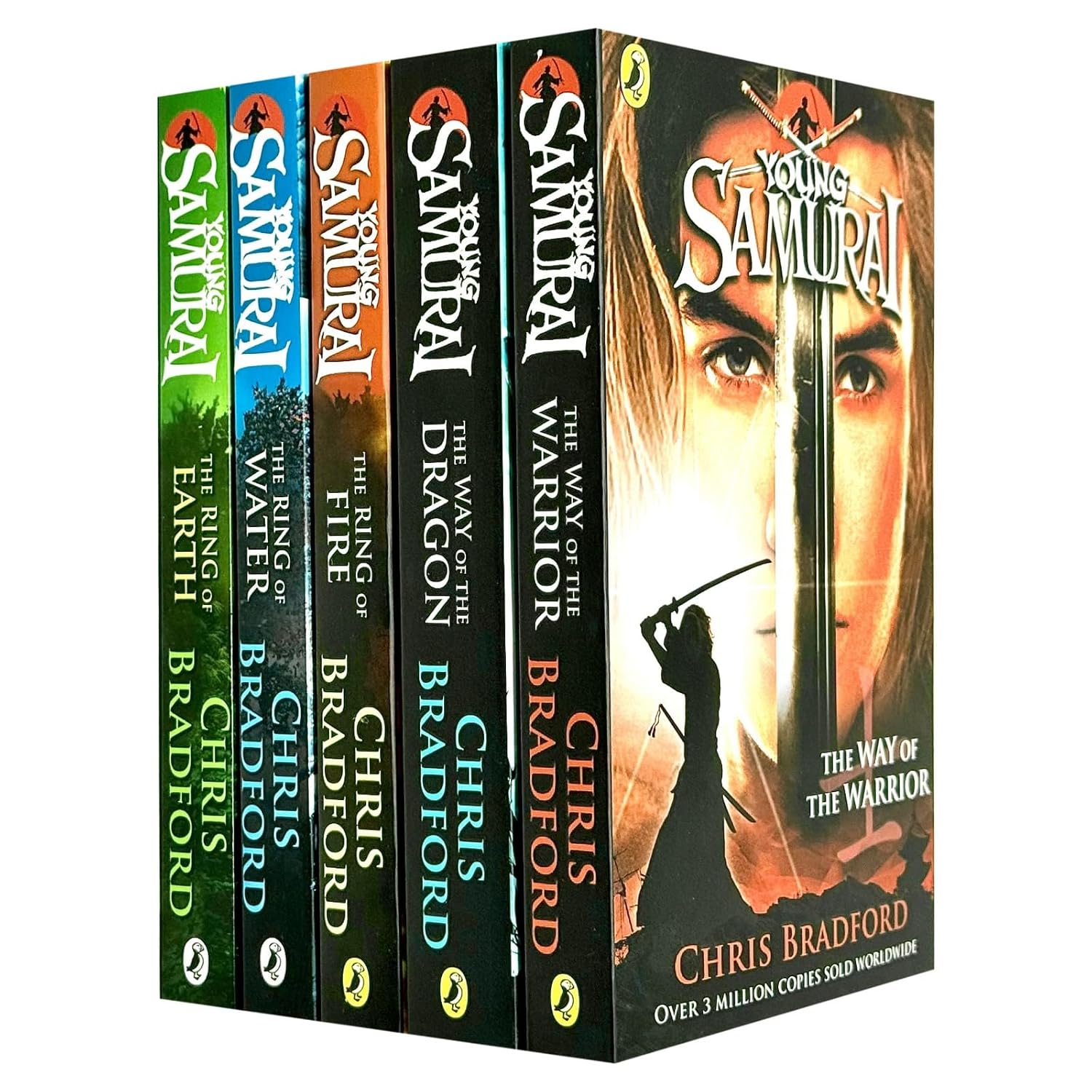 Young Samurai Series 5 Books Collection Set By Chris Bradford (The Ring of Earth, The Ring of Water, The Ring of Fire, The Way of the Dragon & The Way of the Warrior)