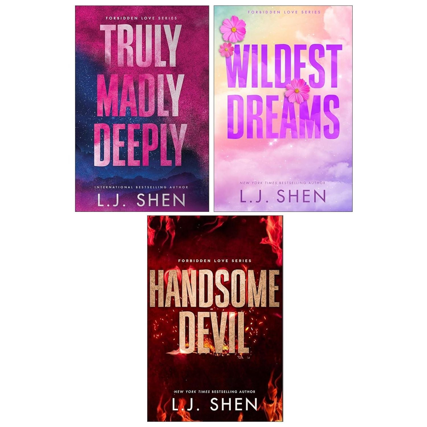 Forbidden Love Series by L.J. Shen 3 Books Collection Set (Truly Madly Deeply, Wildest Dreams and Handsome Devil)
