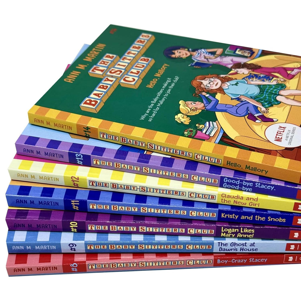 The Babysitters Club Volume 8-14 Collection 7 Books Set By Ann M. Martin (Boy-Crazed Stacey, The Ghost at Dawn's House, Logan Likes Mary Anne!)