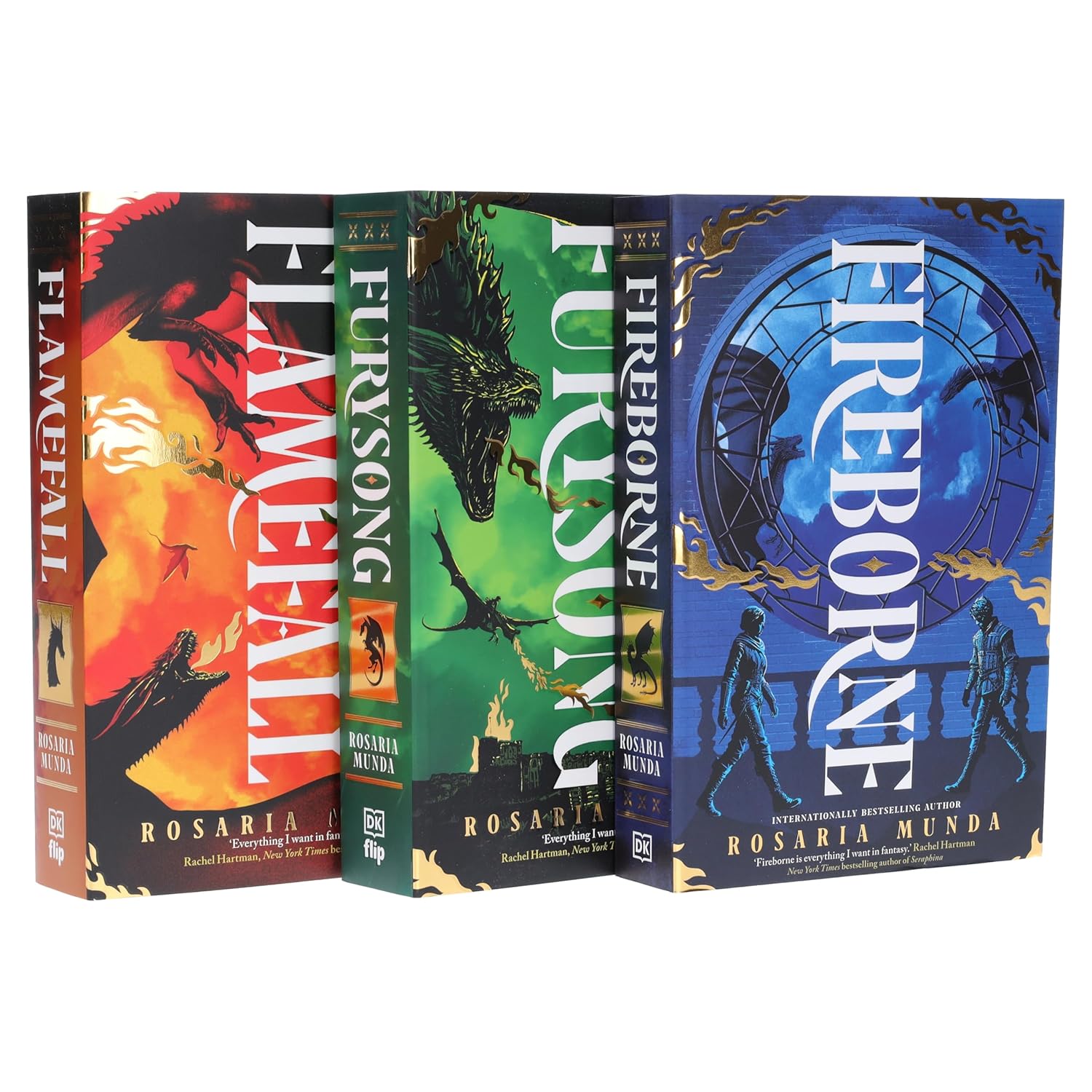 The Aurelian Cycle Trilogy 3 Books Collection Set by Rosaria Munda (Fireborne, Flamefall and Furysong)