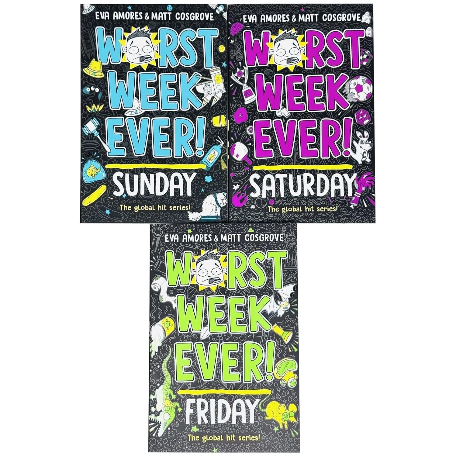 Worst Week Ever! Series 3 Books Collection Set By Eva Amores & Matt Cosgrove (Sunday, Saturday and Friday)
