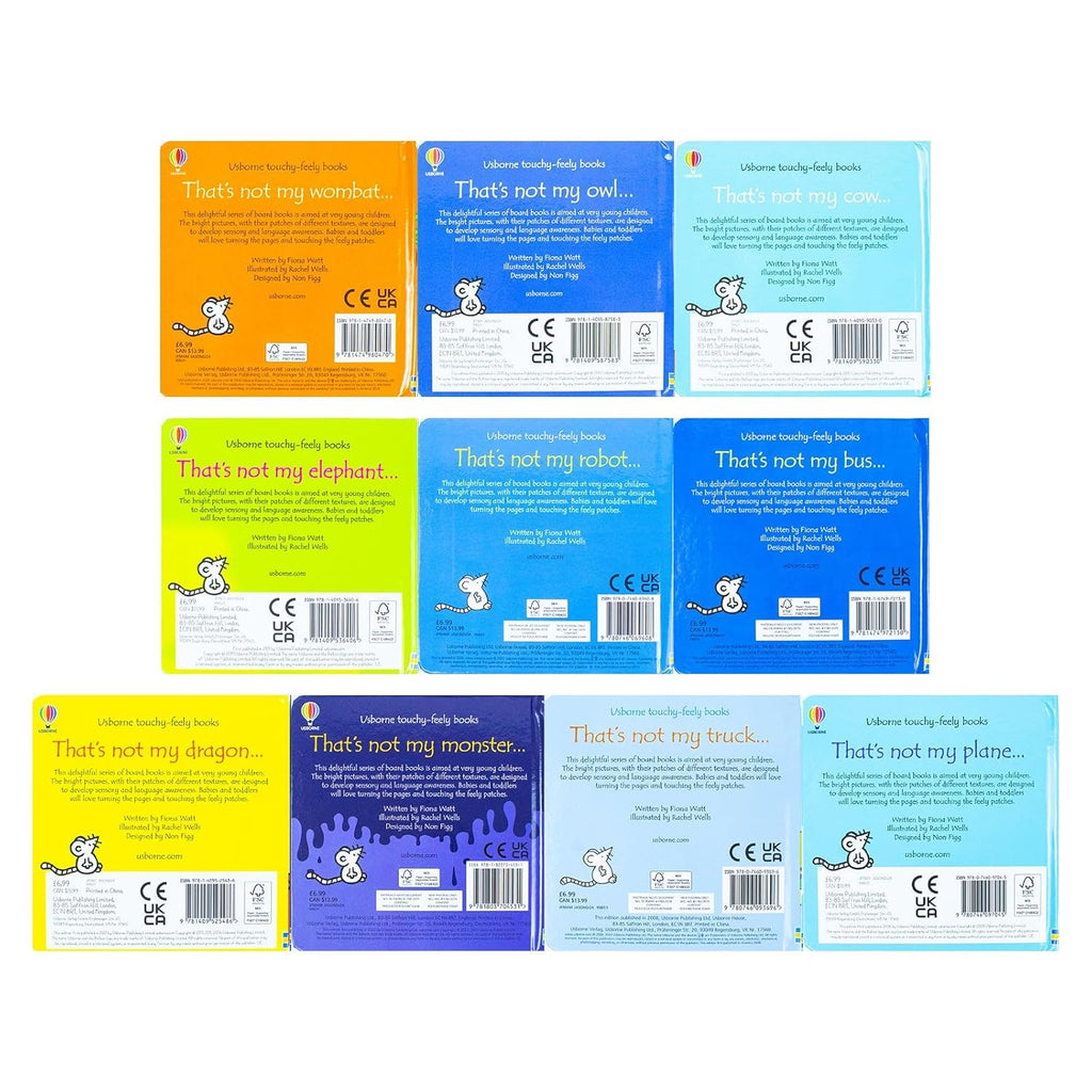 Usborne That's Not My 10 Books Collection Set Series (1 & 2) by Fiona Watt (Bus, Truck, Plane, Monster)