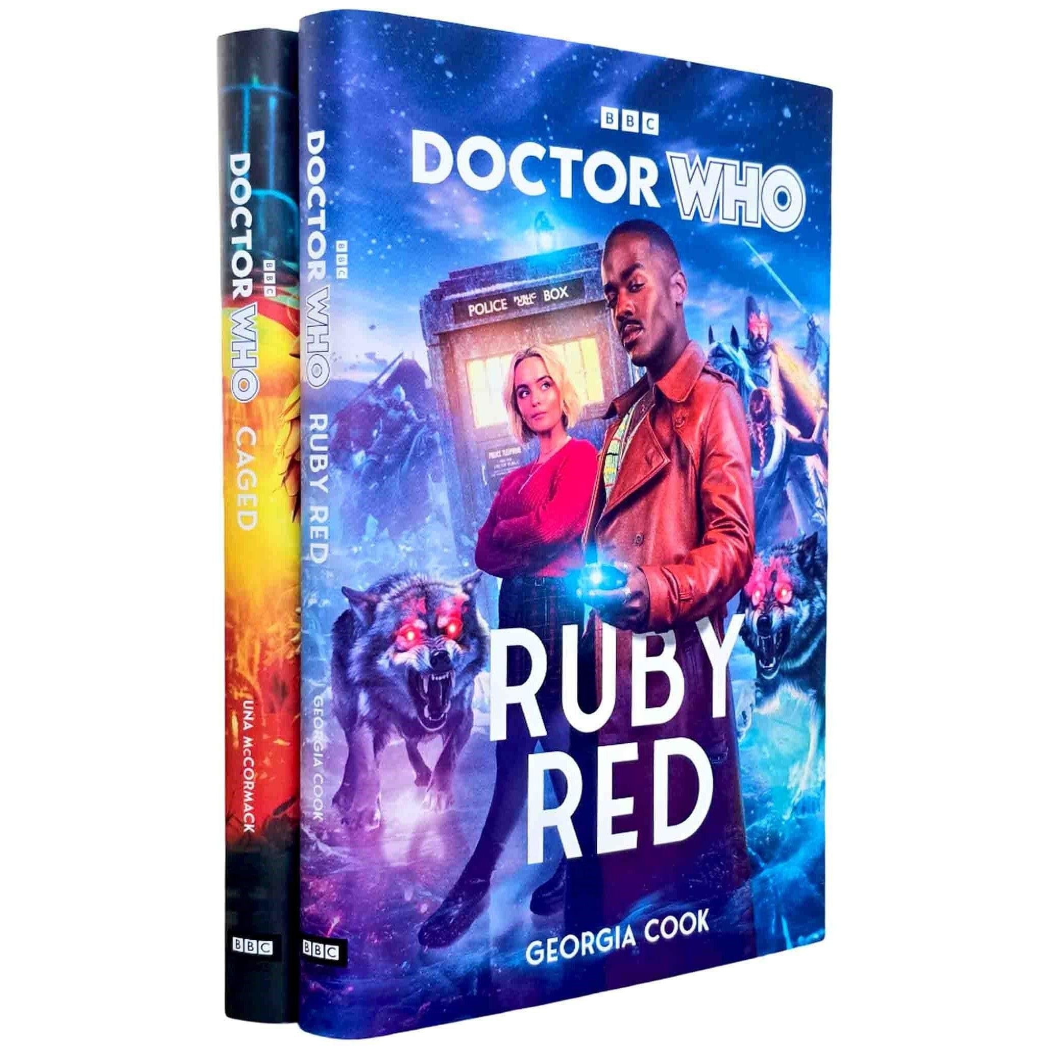 Doctor Who 2 Books Collection Set (Ruby Red and Caged)
