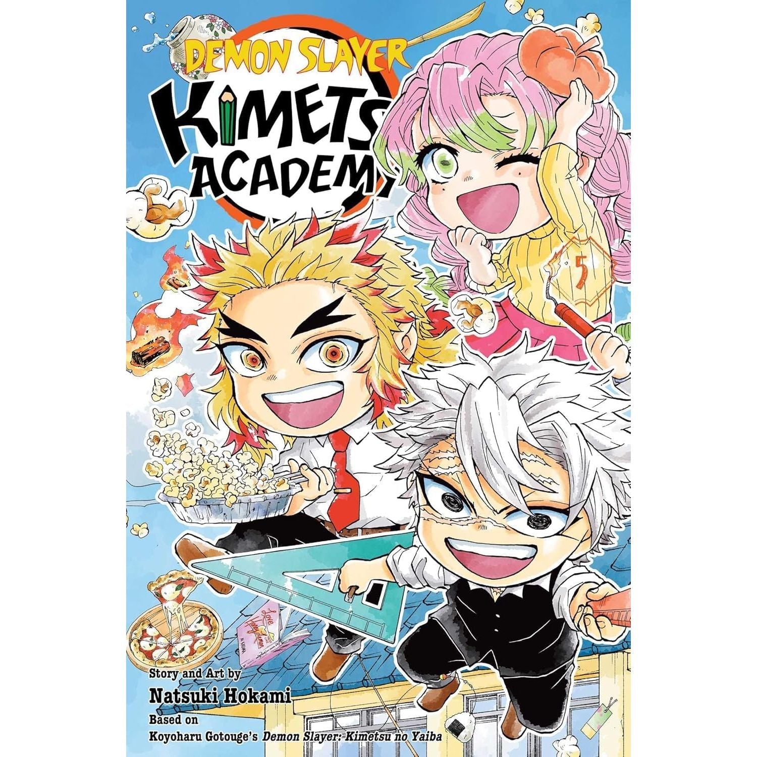 Demon Slayer Kimetsu Academy (Volume 1-5) Books Collection Set by Natsuki Hokami & Koyoharu Gotouge
