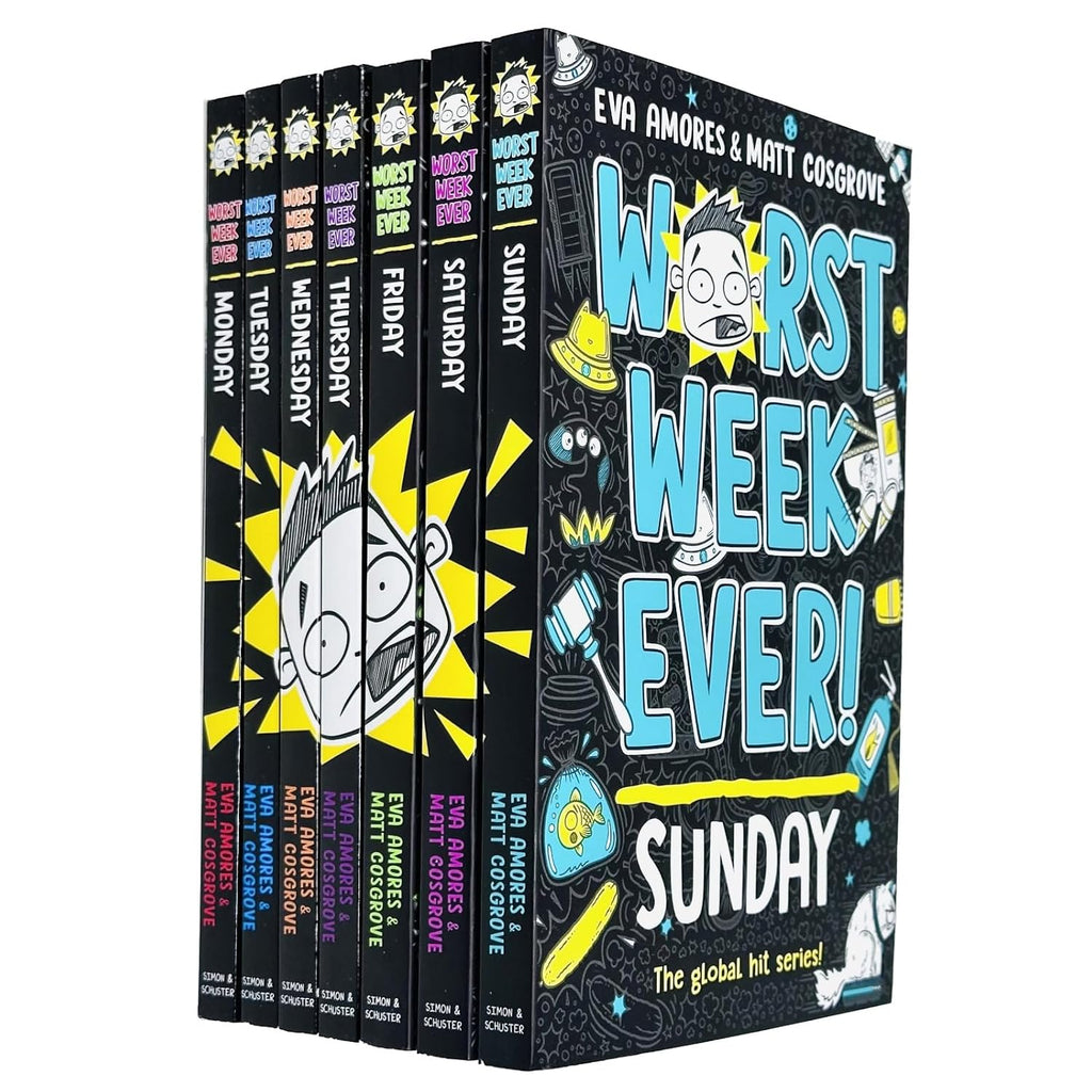 Worst Week Ever! Series 7 Books Collection Set By Eva Amores & Matt Cosgrove Tuesday, Wednesday