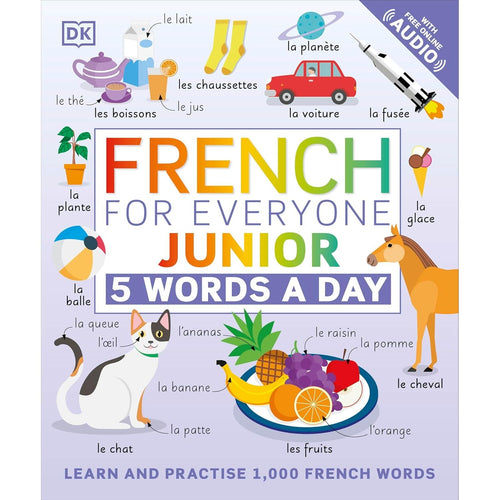 5 Words a Day series 5 Books Collection Set By DK (French for Everyone Junior, Italian for Everyone Junior)