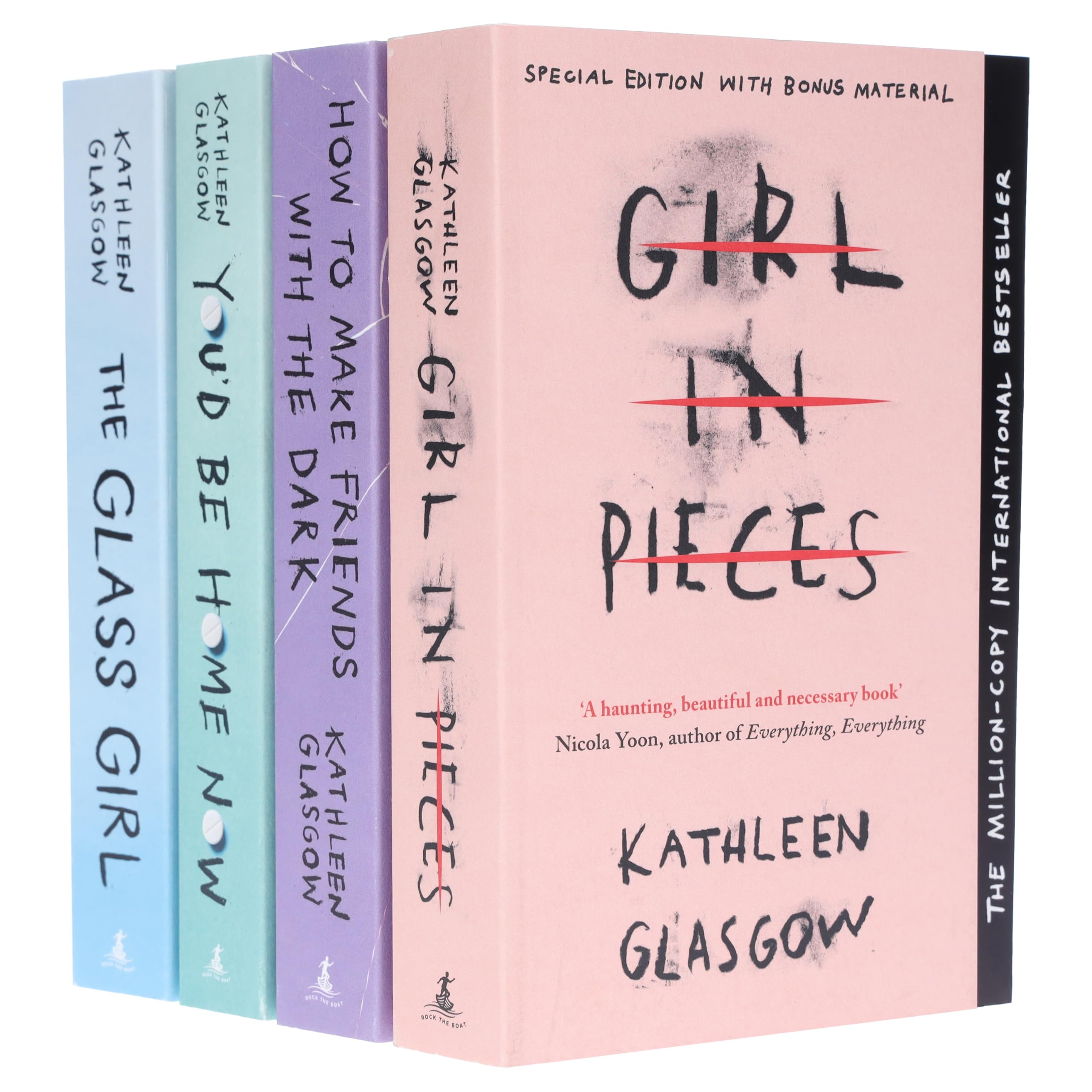 Kathleen Glasgow 4 Books Collection Set (You'd be home now, Girl in Pieces, How to make Friends and The Glass Girl)