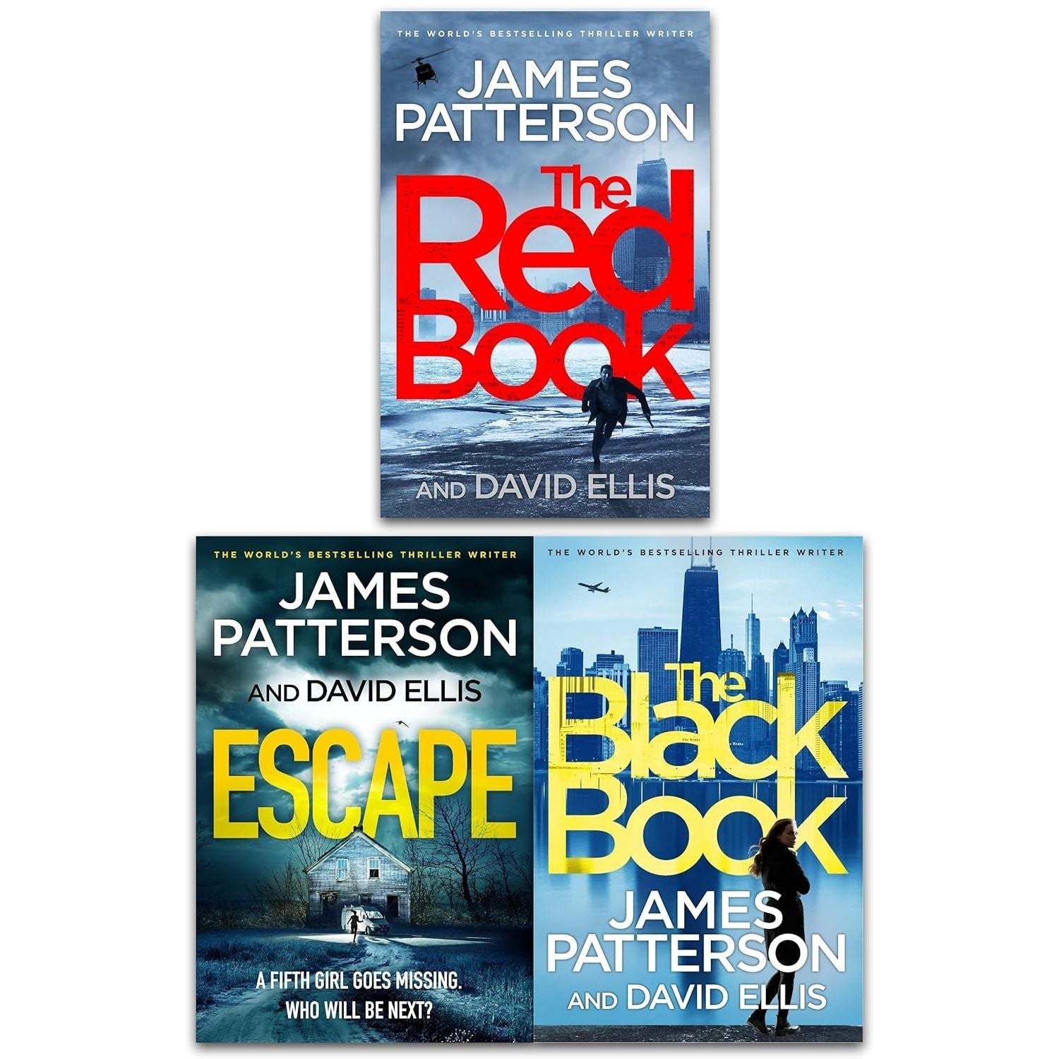 James Patterson Black Book Thrillers 3 Books Collection Set (The Black Book,The Red Book & Escape)