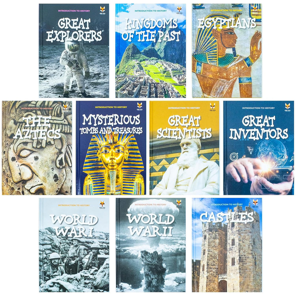 Children Introduction To History For Beginners (Series 2) 10 Hardback Book Collection Set (The Aztecs, Castles, Egyptians, Great Explorers)