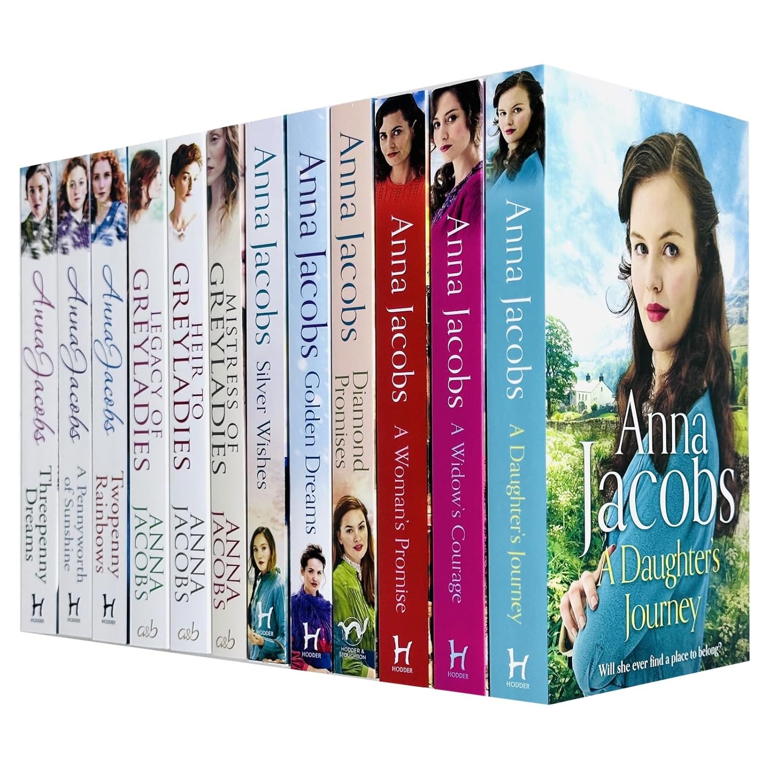 Anna Jacobs 12 Books Collection Set (A Daughter's Journey, A Widow's Courage, A Woman's Promise)