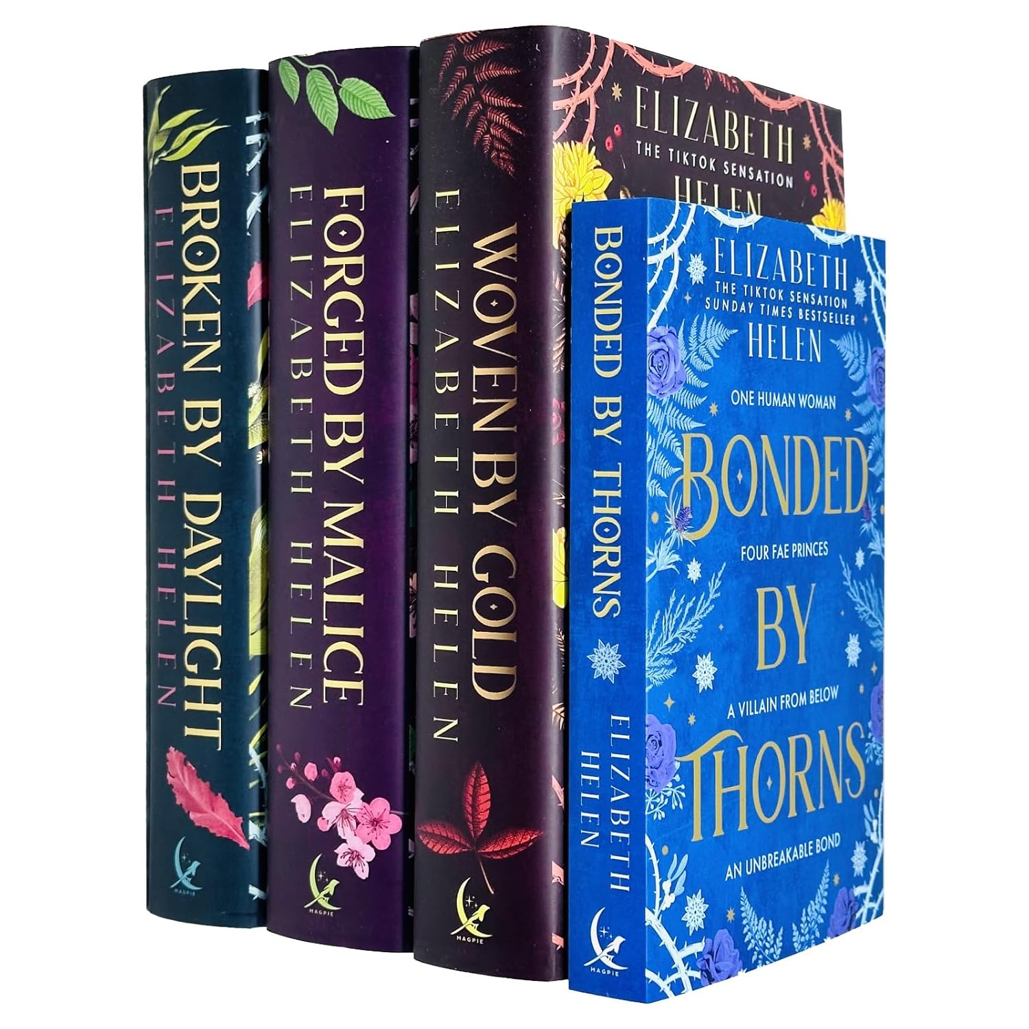 Beasts of the Briar Series 4 Books Collection Set By Elizabeth Helen (Bonded by Thorns, Woven by Gold, Forged by Malice and Broken)