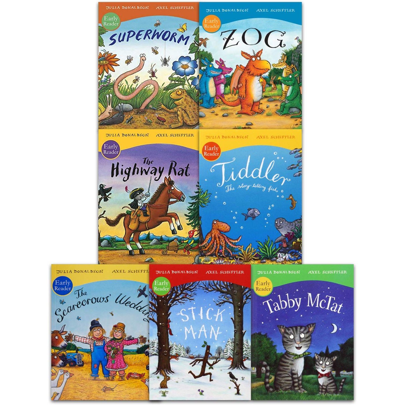 Julia Donaldson and Axel Scheffler Early Readers 7 Books Collection Set