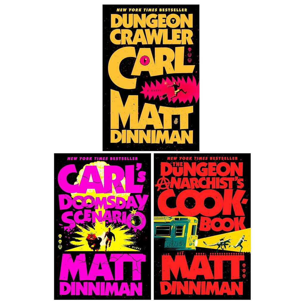 Dungeon Crawler Carl Series by Matt Dinniman 3 Books Collection Set(Dungeon Crawler Carl, Carl's Doomsday Scenario &  The Dungeon Anarchist's Cookbook)
