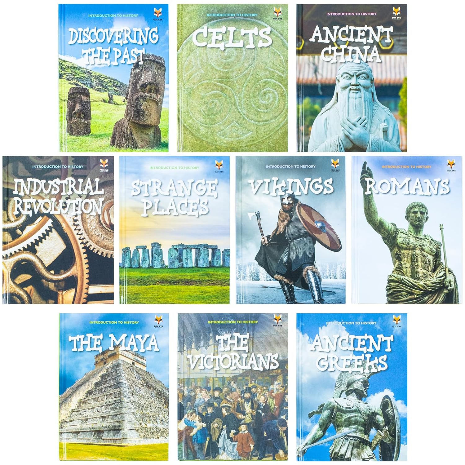 Children Introduction To History For Beginners (Series 1) 10 Hardback Book Collection Set (Ancient China, Celts, Discovering The Past)