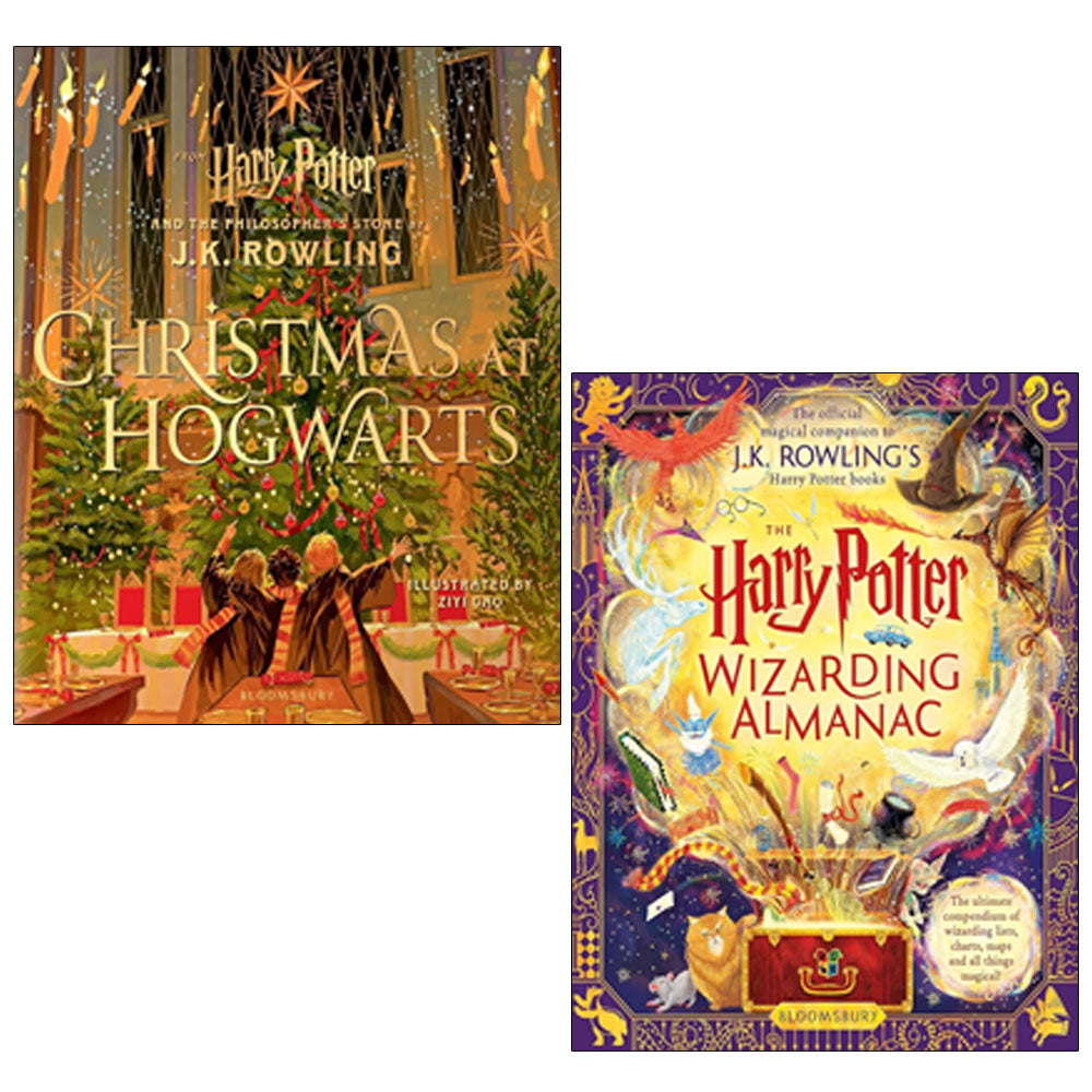 J.K. Rowling Harry Potter 2 Books Collection Set (Wizarding(HB), Christmas at Hogwarts)