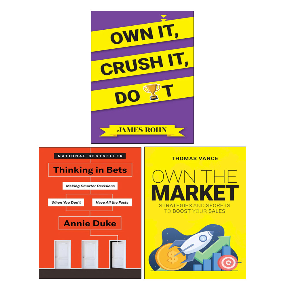 OWN THE MARKET, OWN IT CRUSH IT DO IT, Thinking in Bets(HB) 3 Books Collection Set