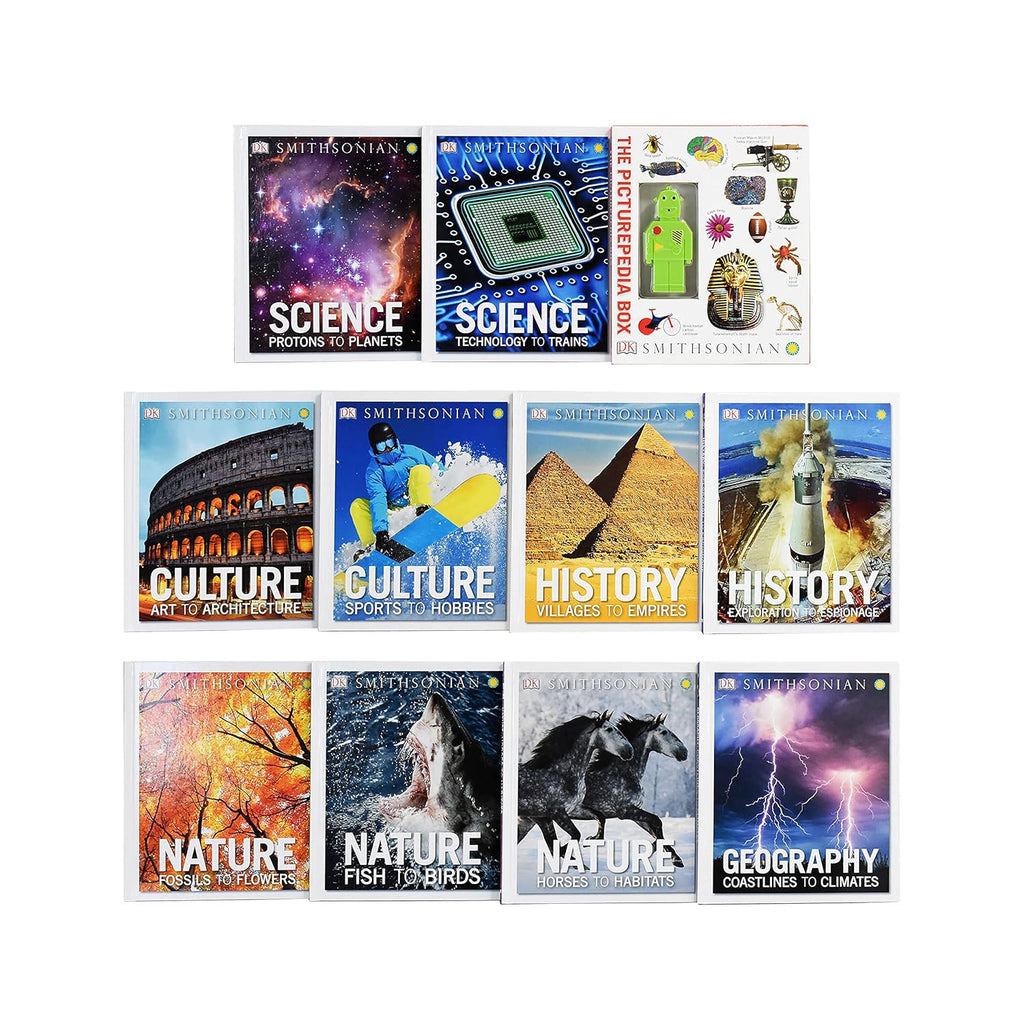 The Picturepedia Box 11 Books Collection Set by DK (Picturepedia Box, Science Protons to Planets, Science Technology to Trains)