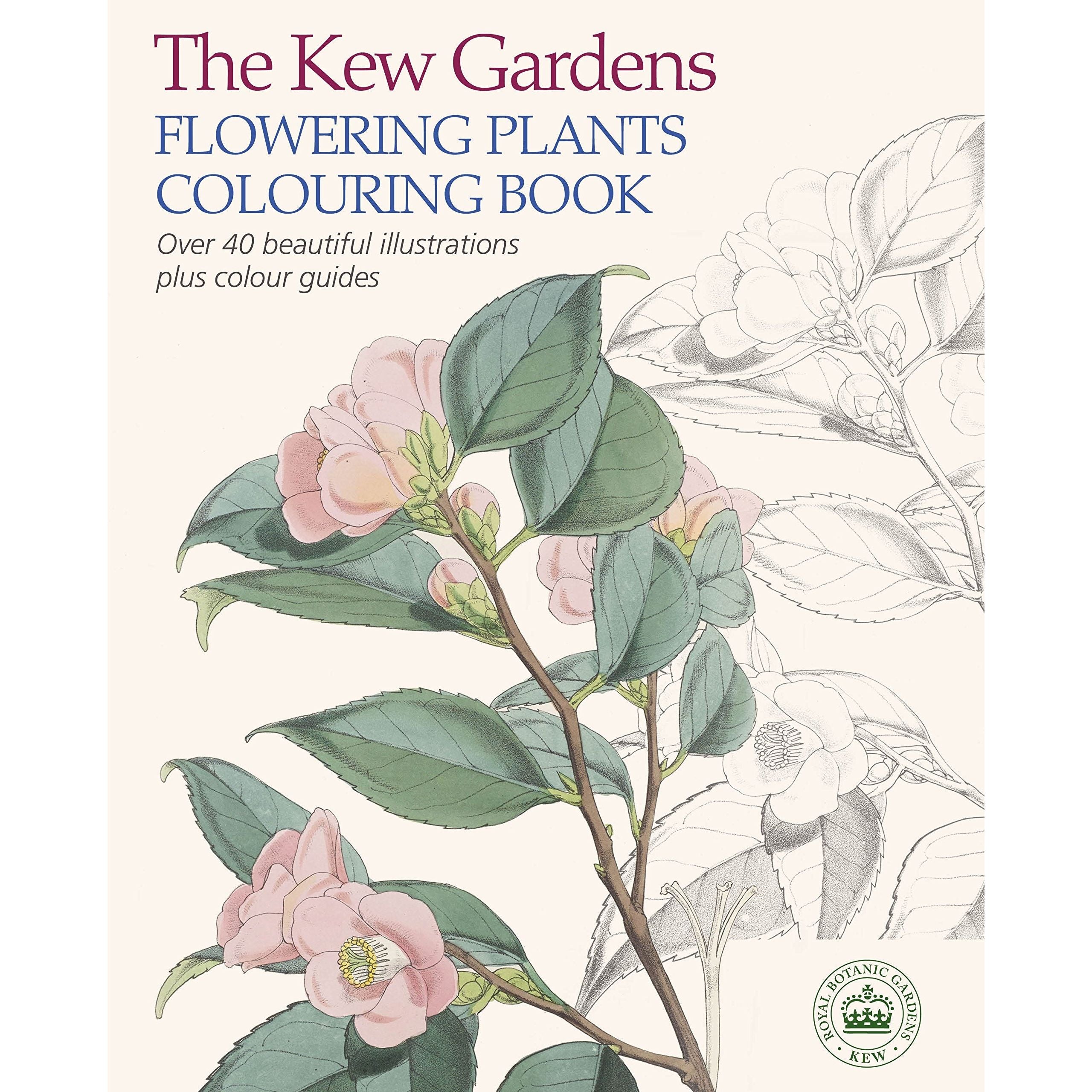 The Kew Gardens Flowering Plants Colouring Book: Over 40 Beautiful Illustrations Plus Colour Guides (Kew Gardens Arts and Activities)
