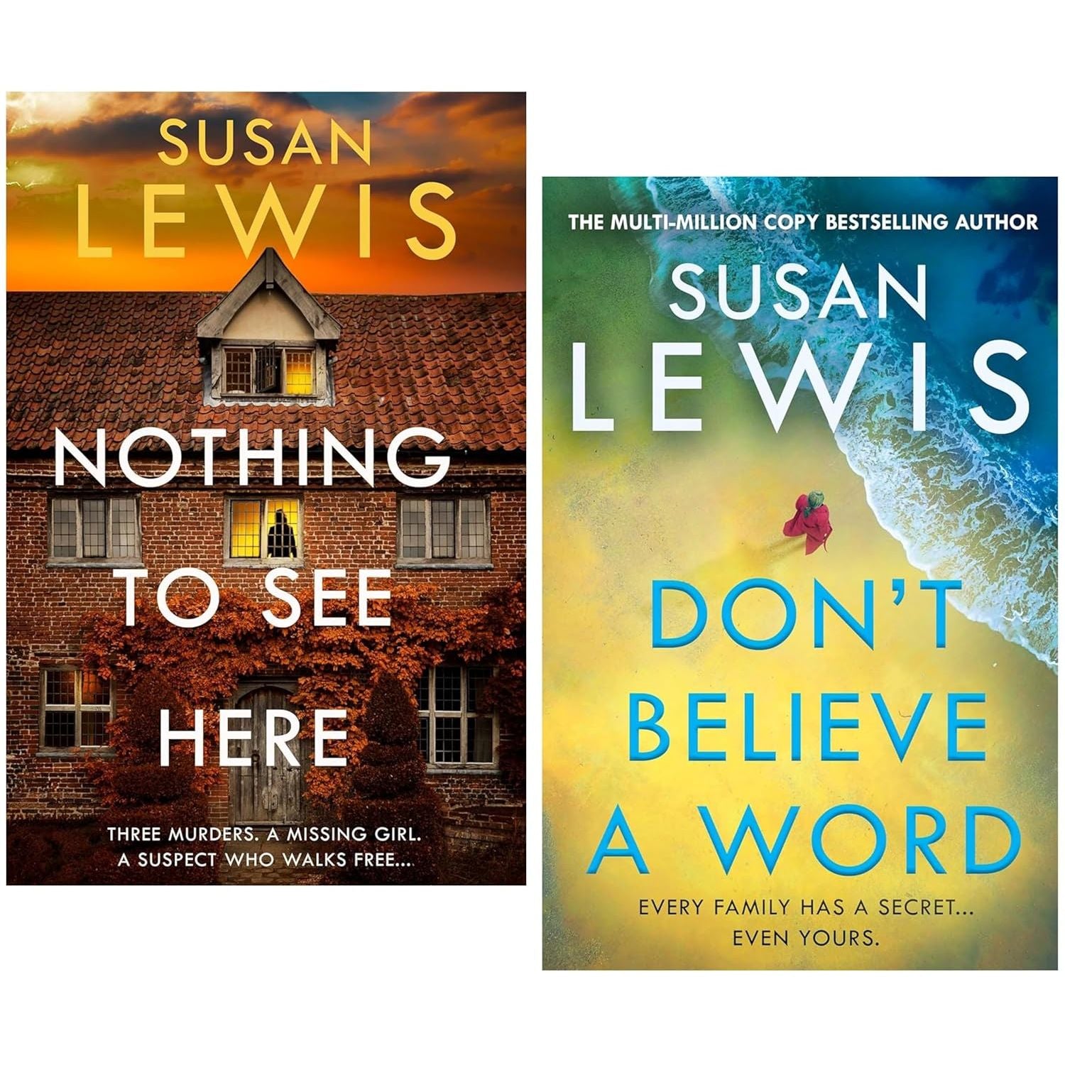Cristy Ward Thriller 2 Books Collection Set by Susan Lewis (Nothing to See Here & Don't Believe a Word)