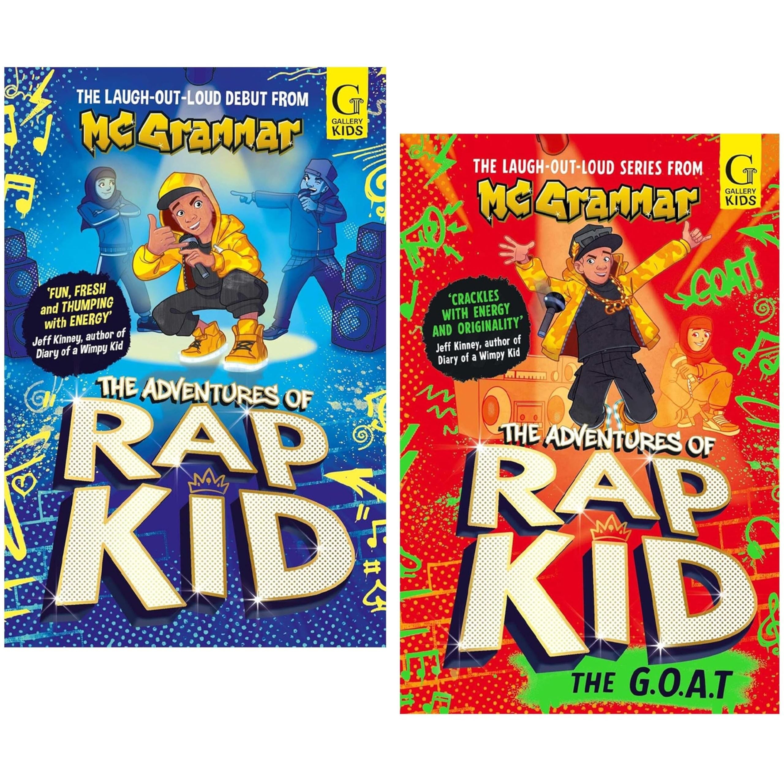 The Adventures of Rap Kid Series by MC Grammar 2 Books Collection Set (The Adventures of Rap Kid and Adventures of Rap Kid The G.O.A.T)