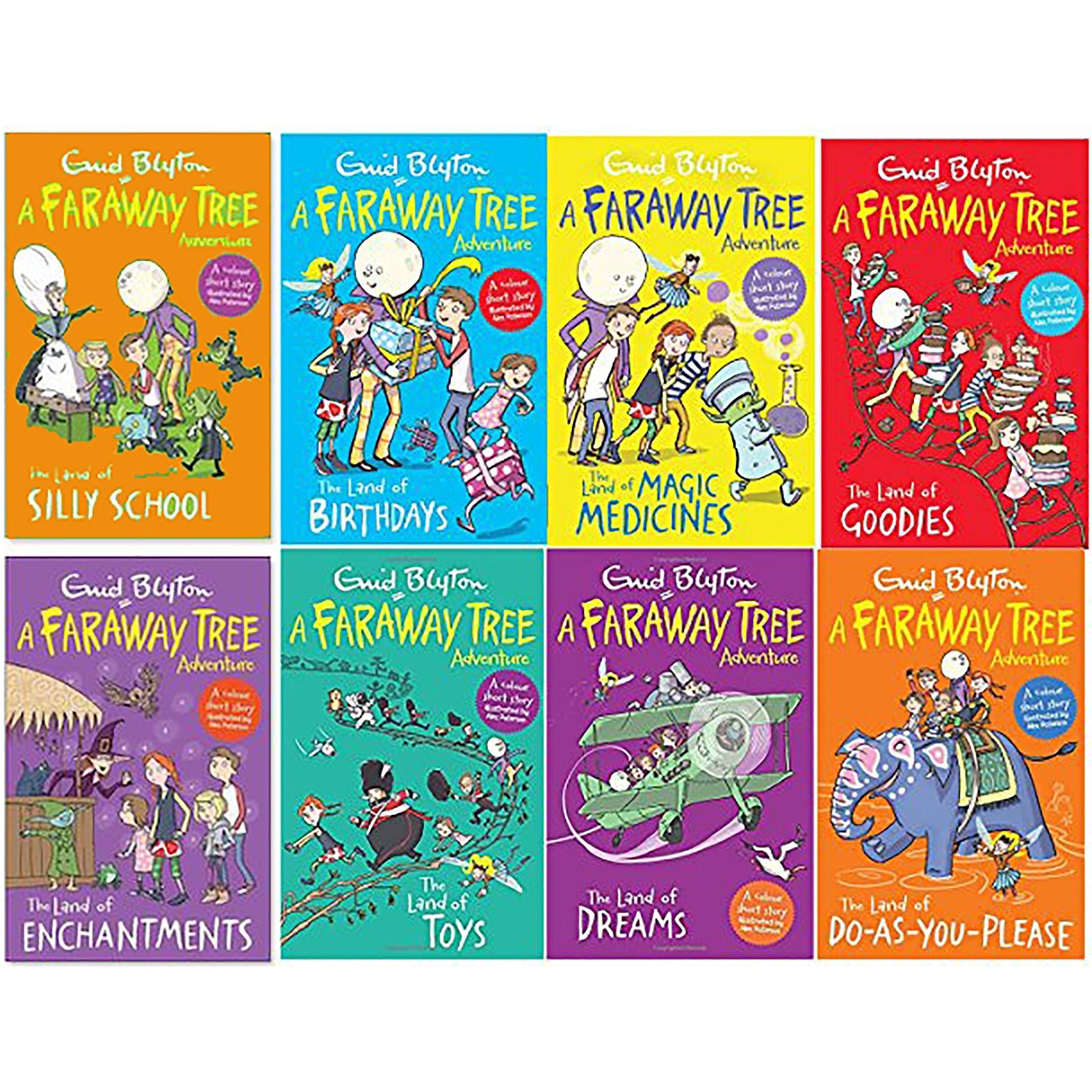 The Faraway Tree Adventures 8 Colour Stories Books Collection Box Set by Enid Blyton