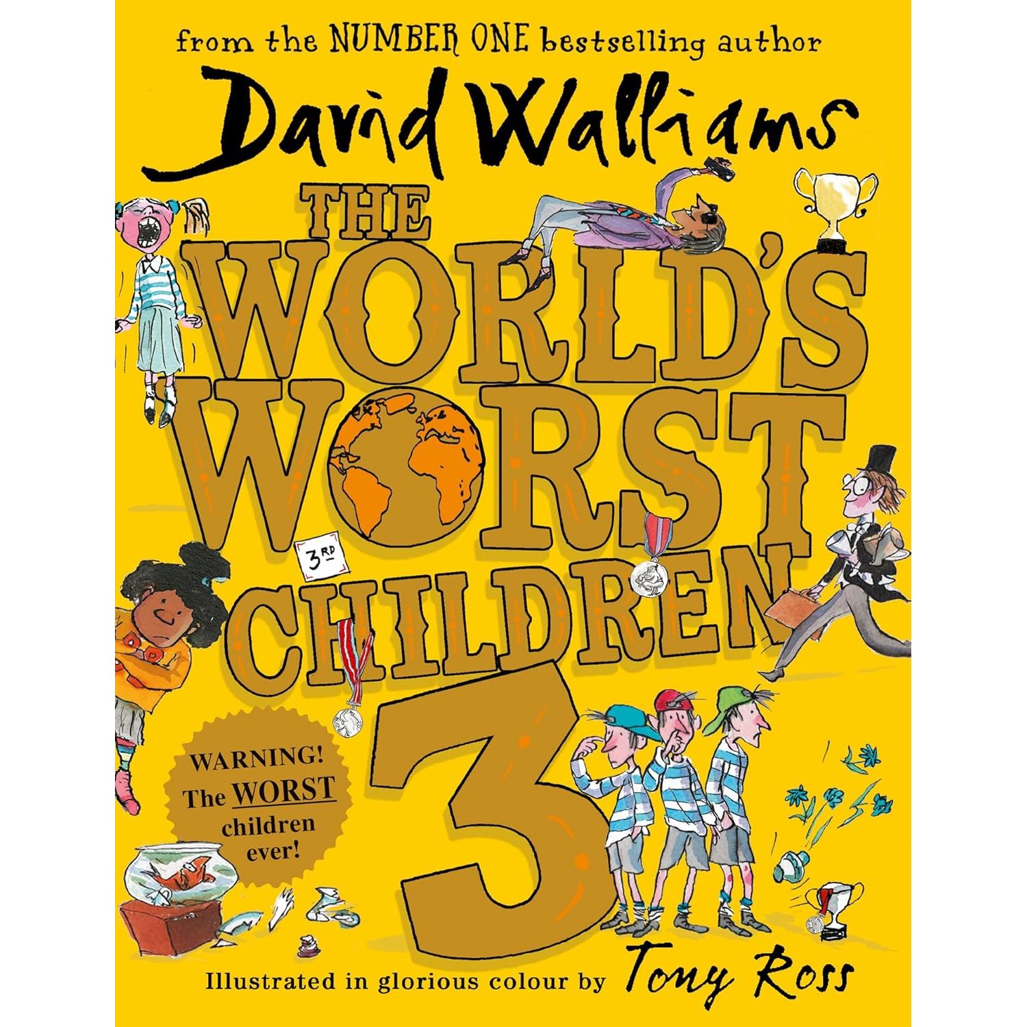 David Walliams 3 Books Collection Set (Santa & Son, The World’s Worst Children 3, The World of David Walliams Book of Stuff)