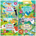 Usborne Sound Books Collection 4 Books Set by Sam Taplin (Garden Sounds, Farm Sounds, Zoo Sounds, Bird Sounds)