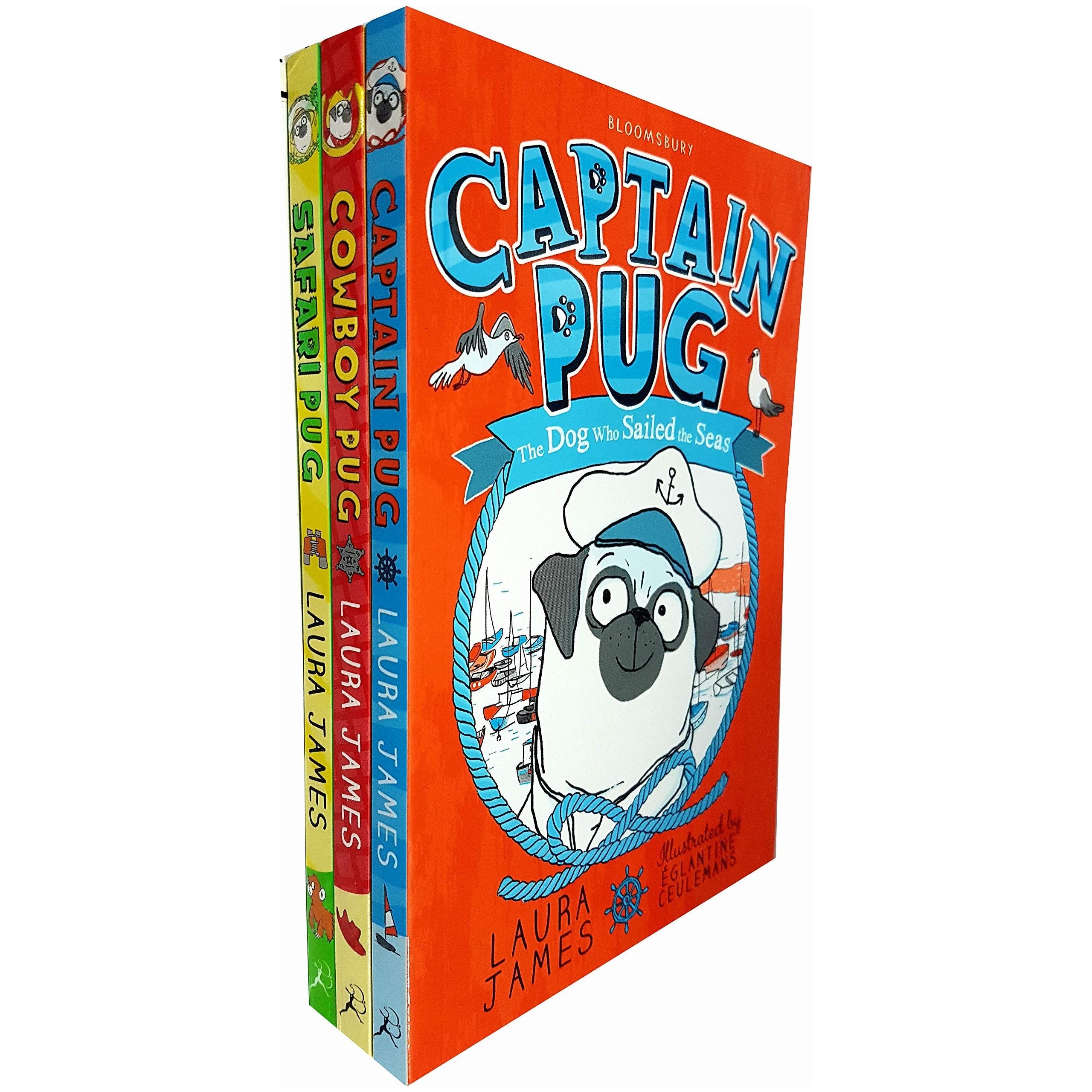 Adventures of pug series laura james 3 books collection set