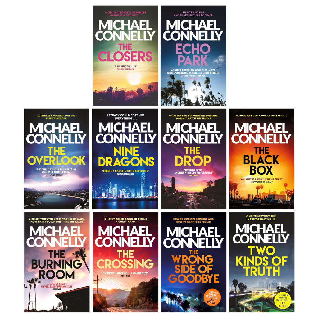 Harry Bosch Series (Book 11-20) by Michael Connelly 10 Books Collection Set (The Closers, Echo Park, The Overlook, Nine Dragons)