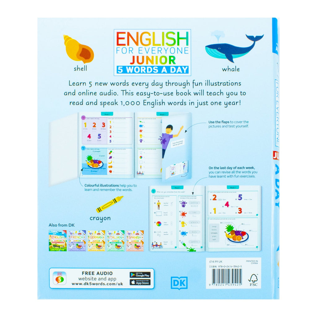 English for Everyone Junior 5 Words a Day: Learn and Practise 1,000 English Words by DK