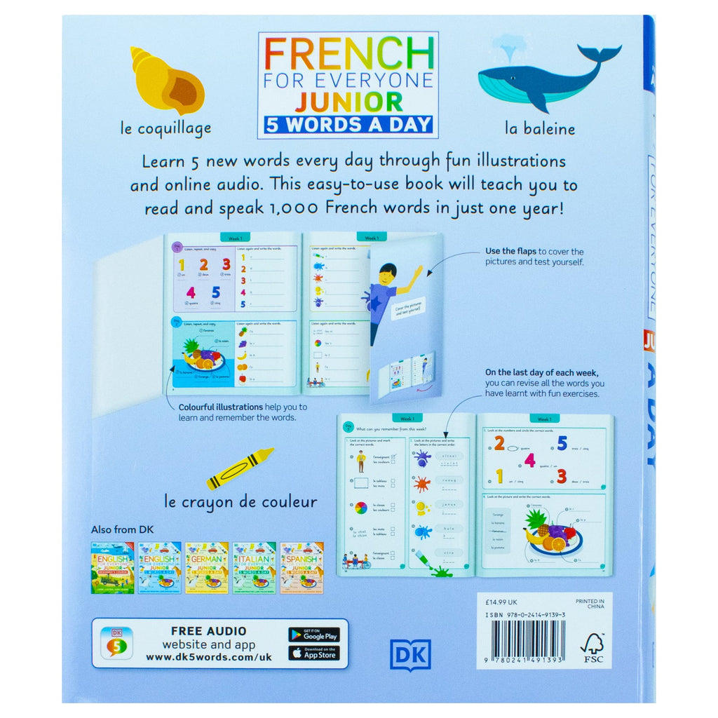 French for Everyone Junior 5 Words a Day: Learn and Practise 1,000 French Words by DK