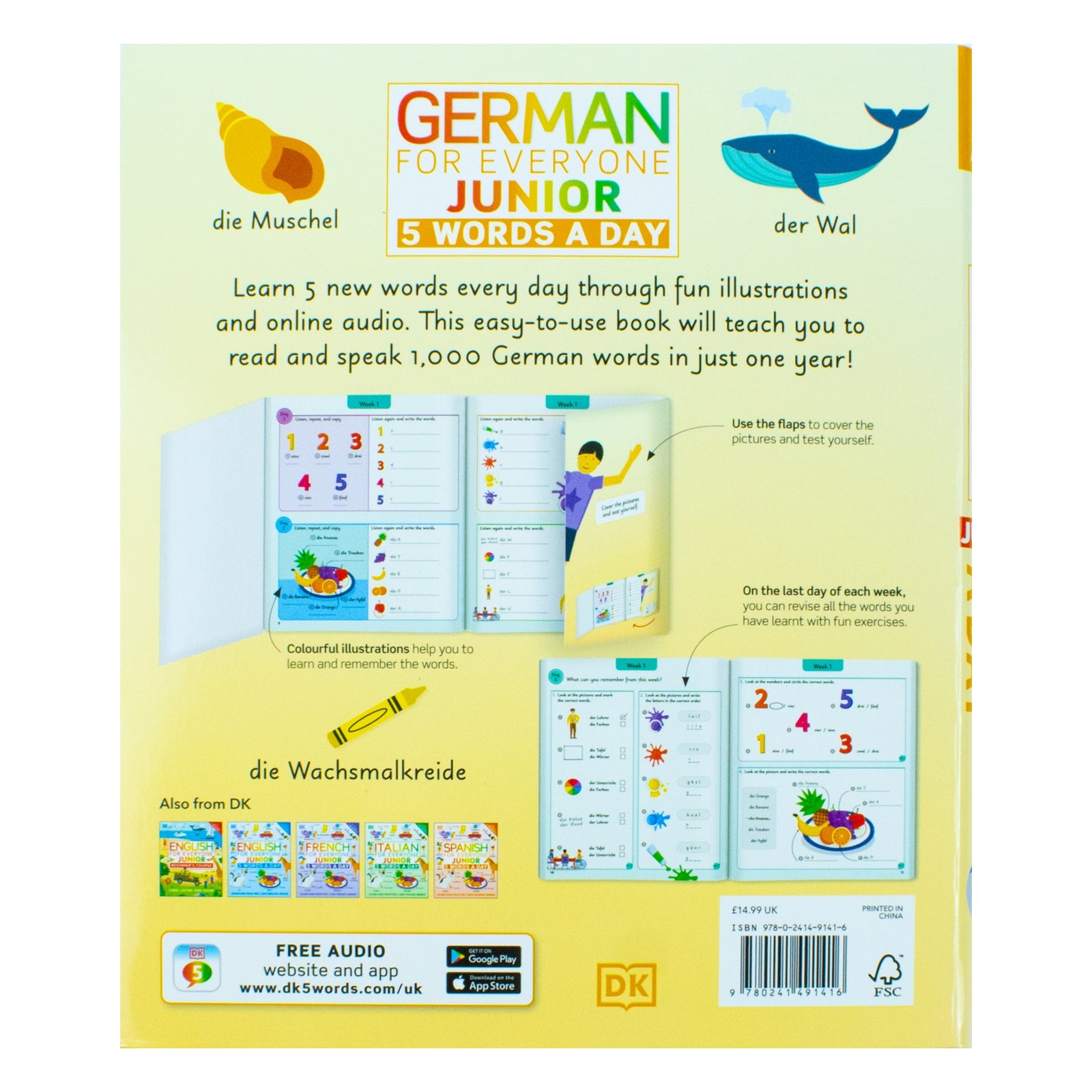 German for Everyone Junior 5 Words a Day: Learn and Practise 1,000 German Words by DK