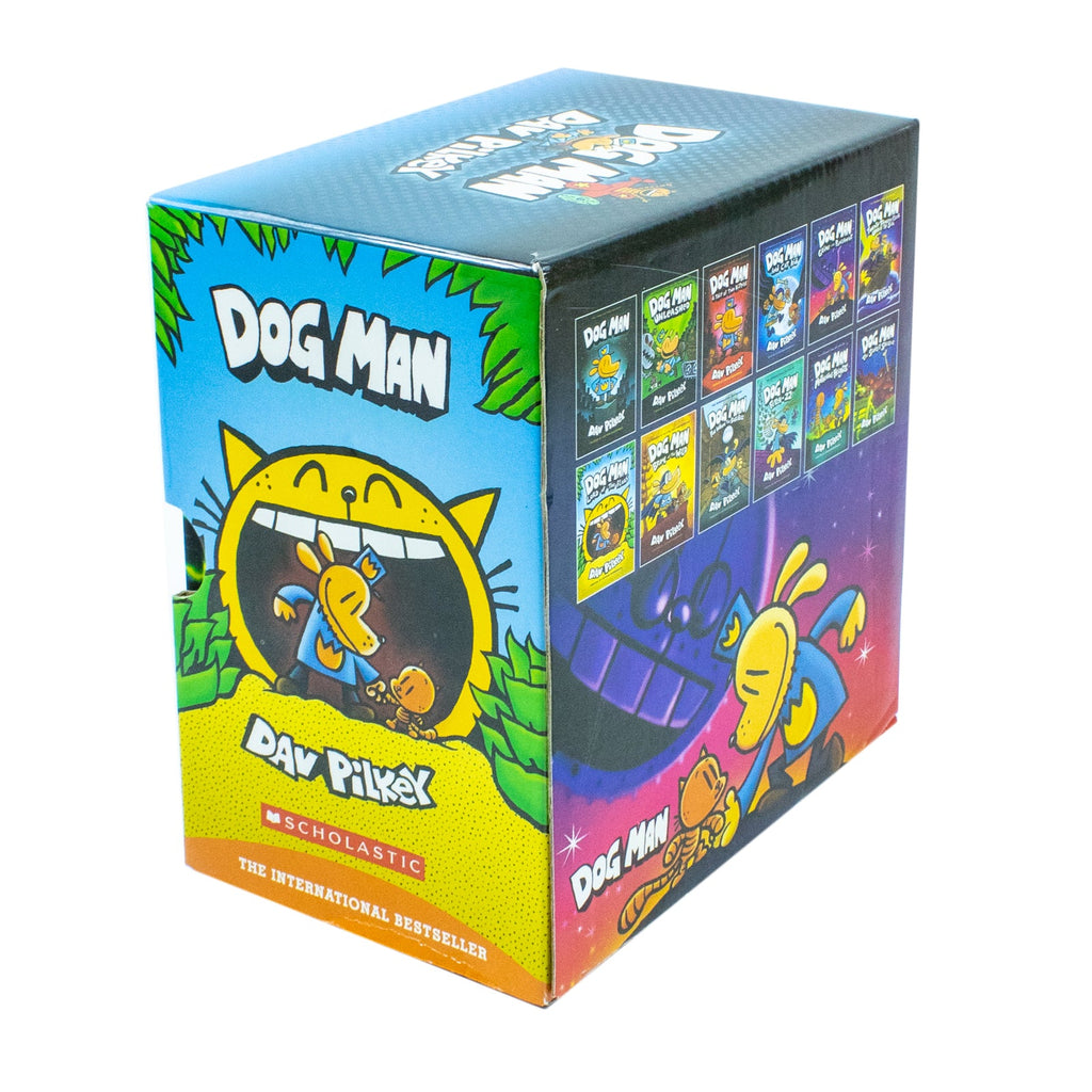 Dog Man (Book 1-12) by Dav Pilkey 12 Books Collection Set (Dog Man, Unleashed, A Tale of Two Kitties, Dog Man and Cat Kid)
