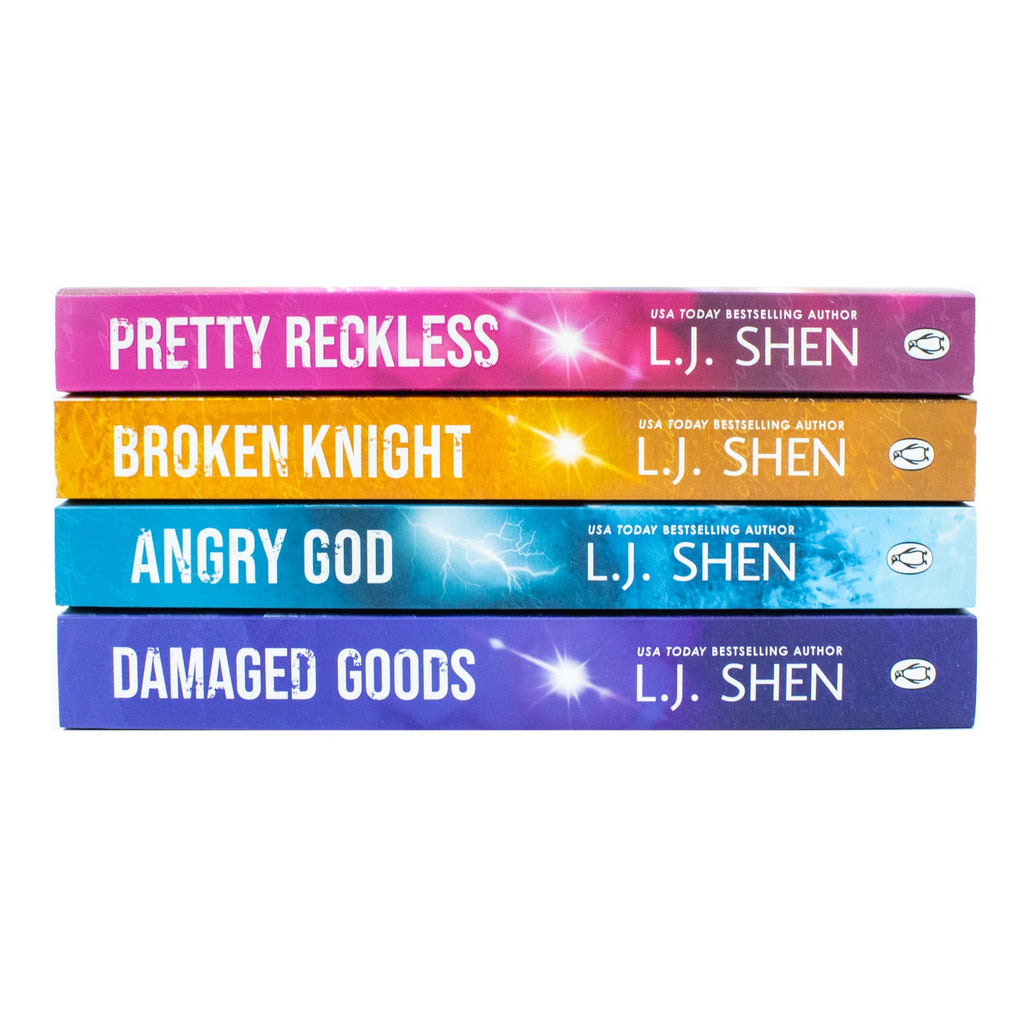 All Saints High Series (Book 1-4) by L. J. Shen 4 Books Collection Set (Pretty Reckless, Broken Knight, Angry God and Damaged Goods)