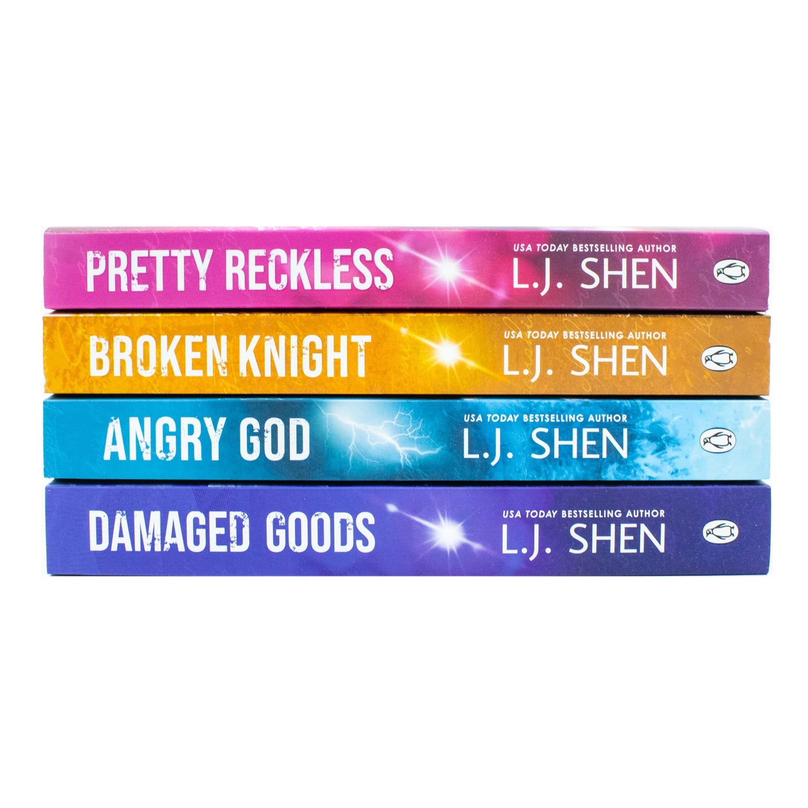 All Saints High Series (Book 1-4) by L. J. Shen 4 Books Collection Set (Pretty Reckless, Broken Knight, Angry God and Damaged Goods)