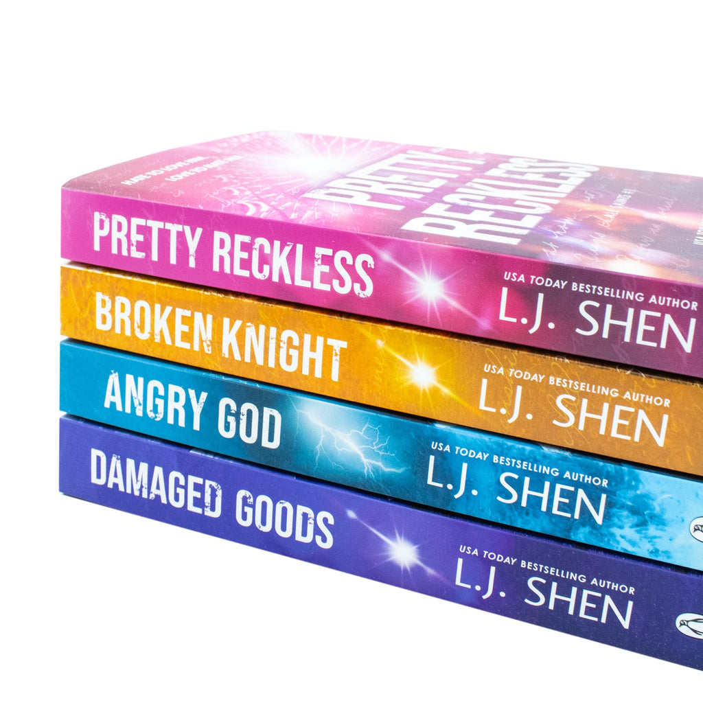 All Saints High Series (Book 1-4) by L. J. Shen 4 Books Collection Set (Pretty Reckless, Broken Knight, Angry God and Damaged Goods)