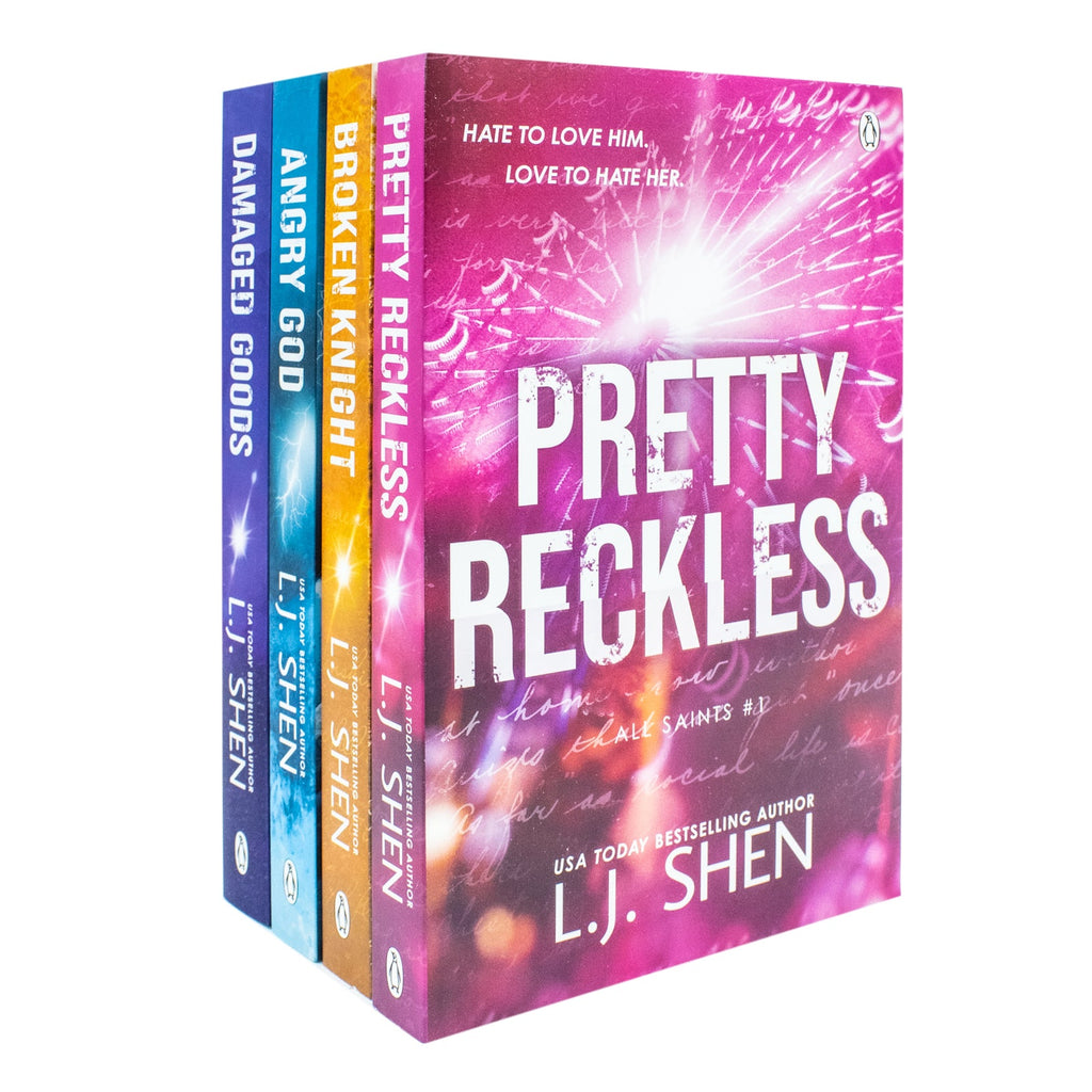 All Saints High Series (Book 1-4) by L. J. Shen 4 Books Collection Set (Pretty Reckless, Broken Knight, Angry God and Damaged Goods)