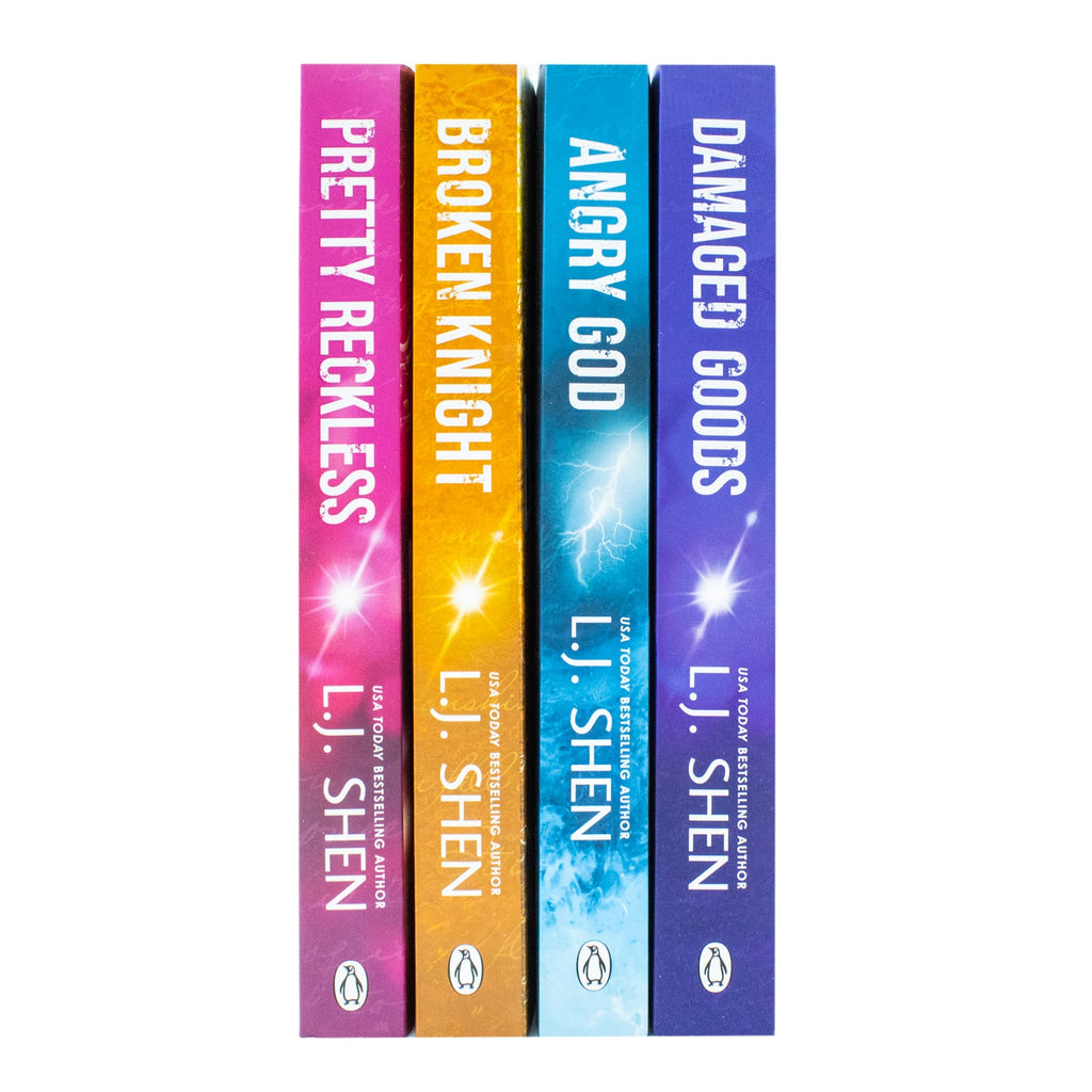 All Saints High Series (Book 1-4) by L. J. Shen 4 Books Collection Set (Pretty Reckless, Broken Knight, Angry God and Damaged Goods)