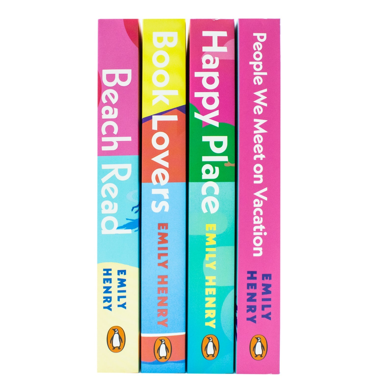 Emily Henry Collection 4 Books Set (Book Lovers, Beach Read, People We Meet on Vacation and Happy Place)